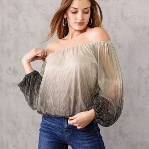 Willow and Root off the shoulder blouse